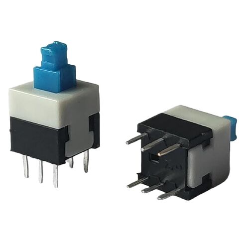 مفتاح زر الضغط ذاتيًا ، مفتاح إلكتروني من 6 أسود ، أبيض وأسود ، 20 حزمة ، اضغط على OFF Design (حجم 5.8 * 5.8 مم) in Kuwait