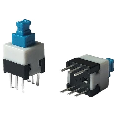 مفتاح زر الضغط ذاتيًا ، مفتاح إلكتروني من 6 أسود ، أبيض وأسود ، 20 حزمة ، اضغط على OFF Design (حجم 5.8 * 5.8 مم) in Kuwait