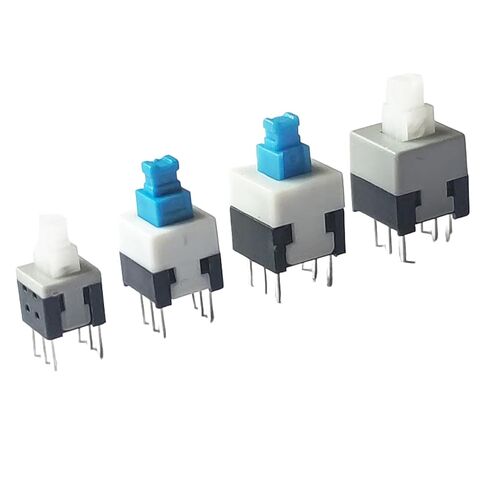 مفتاح زر الضغط ذاتيًا ، مفتاح إلكتروني من 6 أسود ، أبيض وأسود ، 20 حزمة ، اضغط على OFF Design (حجم 5.8 * 5.8 مم) in Kuwait