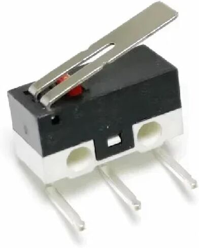 مفتاح الحد الأقصى الدقيق ، SPDT NO NC ، 3 PIN PCB Terminal ، تصميم قوس رافعة الأسطوانة ، 1A 125V AC Rating ، بالأبيض والأسود ، 20 حزمة (Bent Foot-3 1A 125V 20pcs) in Kuwait