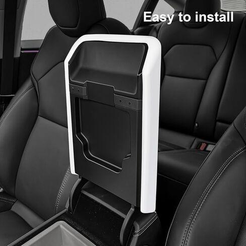 frani Center Console Armrest Cover Designed for Tesla Model 3 Highland 2024-2026 and Model Y Juniper 2026 Refresh,Non-Slip Designed with EZ Snap On Install-White in Kuwait