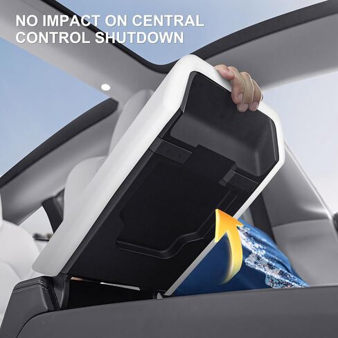 frani Center Console Armrest Cover Designed for Tesla Model 3 Highland 2024-2026 and Model Y Juniper 2026 Refresh,Non-Slip Designed with EZ Snap On Install-White in Kuwait
