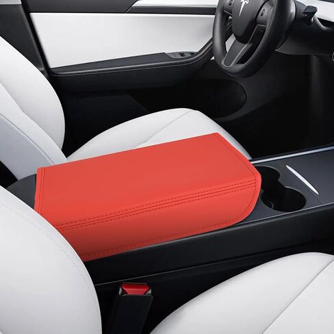 frani Center Console Armrest Cover Designed for Tesla Model 3 Highland 2024-2026 and Model Y Juniper 2026 Refresh,Non-Slip Designed with EZ Snap On Install-White in Kuwait