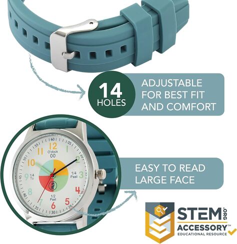 Wowlconic Adalog Kids Watch - Girls & Boys Watches الأعمار من 7 إلى 12 - ساعة تمثيلية للأطفال - أداة تدريس الوقت - ساعات هدايا للفتيات والفتيان in Kuwait