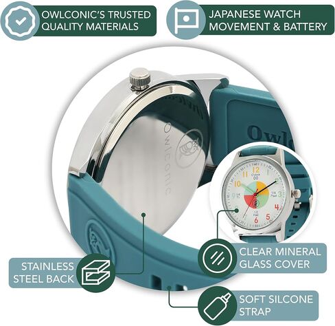 Wowlconic Adalog Kids Watch - Girls & Boys Watches الأعمار من 7 إلى 12 - ساعة تمثيلية للأطفال - أداة تدريس الوقت - ساعات هدايا للفتيات والفتيان in Kuwait