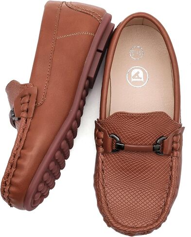 Dadawen Boys Girls Soft Loafer Loafer Dip-on Moccasin Flats Dress Shoes Penny Boat Boat School Wedding Church Resples (Toddler/Little Kid/Big Kid) in Kuwait