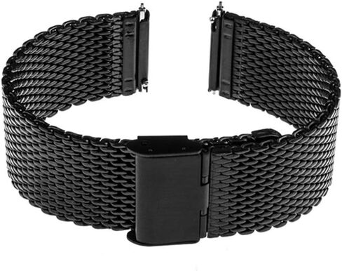 16 مم 18 ملم 20 مم 22 مم watchland watch Quick Watch Band Band Mesh Stainless Strap Belt Bracelet Black in Saudi Arabia