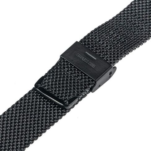 16 مم 18 ملم 20 مم 22 مم watchland watch Quick Watch Band Band Mesh Stainless Strap Belt Bracelet Black in Saudi Arabia