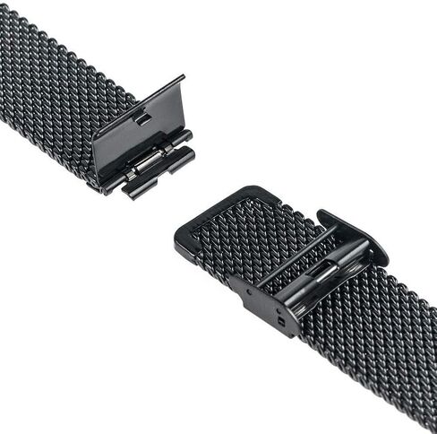 16 مم 18 ملم 20 مم 22 مم watchland watch Quick Watch Band Band Mesh Stainless Strap Belt Bracelet Black in Saudi Arabia