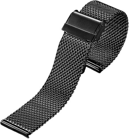 0.8 wire mesh strap stainless steel safety buckle quick release ears 20 22mm fashion in Kuwait