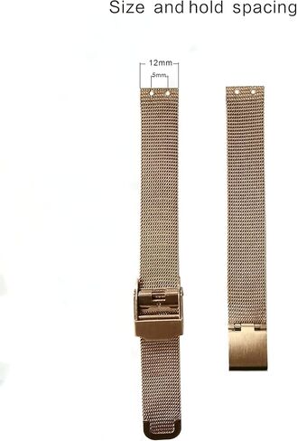 NZZXTO Replacement Watch Band for Bering Unisex Watch with Screw 12mm (hole spacing 5MM) in Kuwait