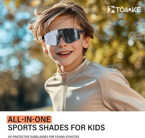 3pack Kids Sunglasses نظارات الشباب للبيسبول للأولاد الفتيات الذين تتراوح أعمارهم بين 6 و 14 عامًا. in Kuwait