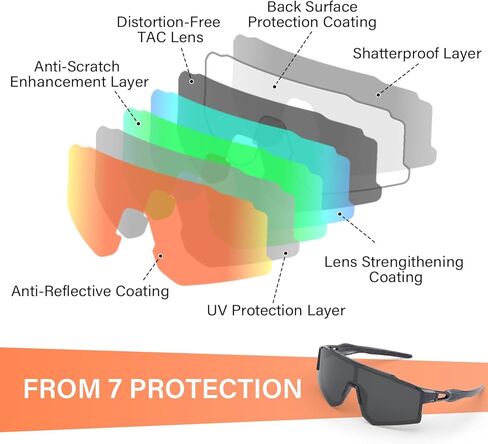 3pack Kids Sunglasses نظارات الشباب للبيسبول للأولاد الفتيات الذين تتراوح أعمارهم بين 6 و 14 عامًا. in Kuwait