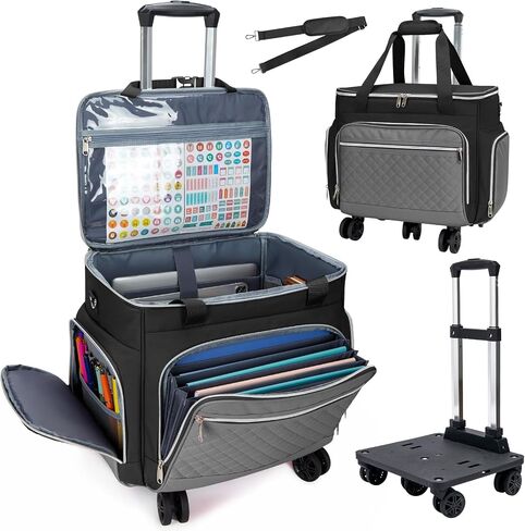 2025 Rolling Teacher Tote Bag with Accordion File Organizer in Kuwait