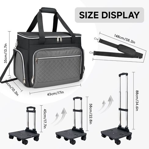2025 Rolling Teacher Tote Bag with Accordion File Organizer in Kuwait
