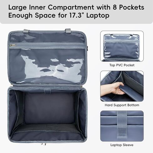 2025 Rolling Teacher Tote Bag with Accordion File Organizer in Kuwait