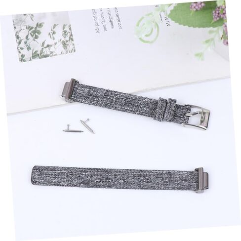 Homoyoyo Dark Grey Canvas Watch Band for Hr Durable Comfortable Nylon Replacement Wristband Stylish Accessory for Any Occasion in Saudi Arabia