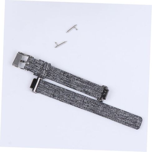 Homoyoyo Dark Grey Canvas Watch Band for Hr Durable Comfortable Nylon Replacement Wristband Stylish Accessory for Any Occasion in Saudi Arabia