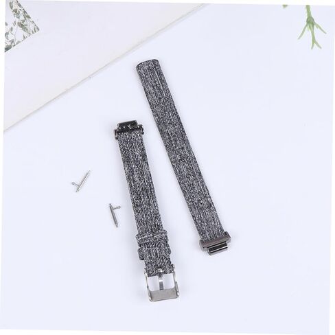 Homoyoyo Dark Grey Canvas Watch Band for Hr Durable Comfortable Nylon Replacement Wristband Stylish Accessory for Any Occasion in Saudi Arabia
