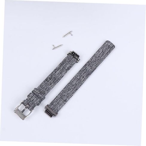 Homoyoyo Dark Grey Canvas Watch Band for Hr Durable Comfortable Nylon Replacement Wristband Stylish Accessory for Any Occasion in Saudi Arabia