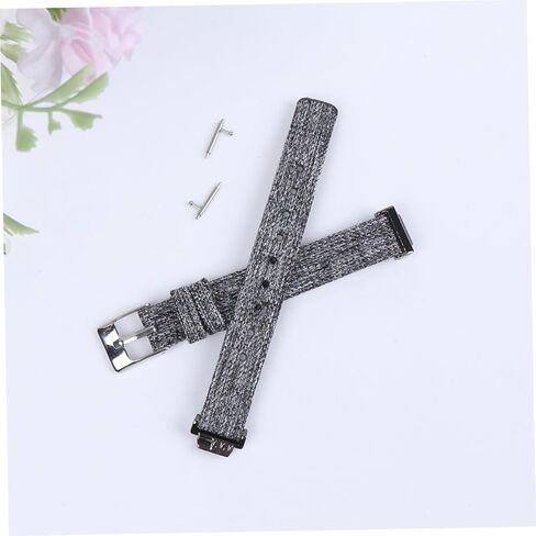 Homoyoyo Dark Grey Canvas Watch Band for Hr Durable Comfortable Nylon Replacement Wristband Stylish Accessory for Any Occasion in Saudi Arabia
