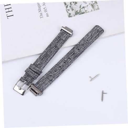 Homoyoyo Dark Grey Canvas Watch Band for Hr Durable Comfortable Nylon Replacement Wristband Stylish Accessory for Any Occasion in Saudi Arabia