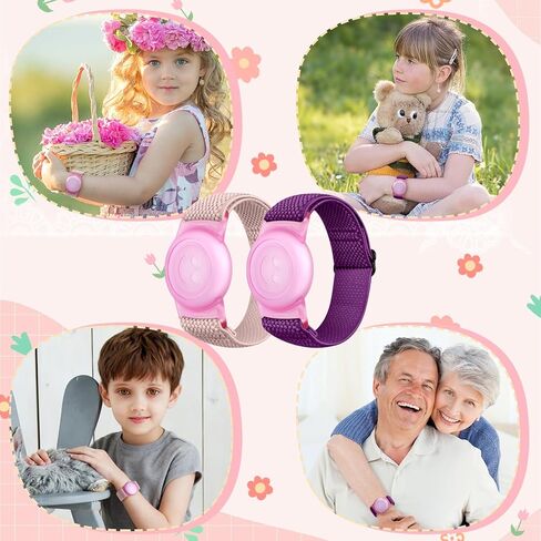 نطاقات نايلون مرنة لـ Apple Airtag for Kids ، 2 حزمة نايلون ساعات ساعة متوافقة مع Airtag ، معصم مضاد لمكافحة لشيخ الأطفال الصغار in Kuwait
