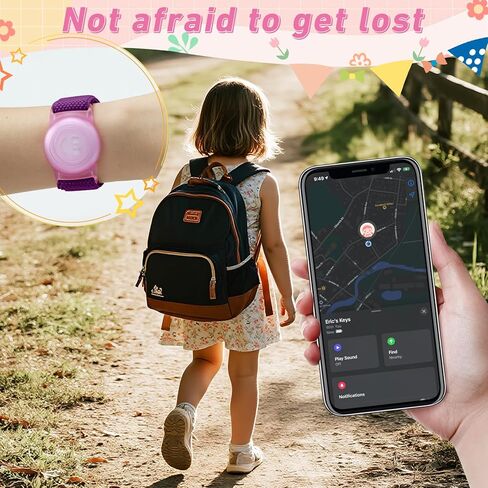 نطاقات نايلون مرنة لـ Apple Airtag for Kids ، 2 حزمة نايلون ساعات ساعة متوافقة مع Airtag ، معصم مضاد لمكافحة لشيخ الأطفال الصغار in Kuwait
