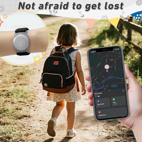 نطاقات نايلون مرنة لـ Apple Airtag for Kids ، 2 حزمة نايلون ساعات ساعة متوافقة مع Airtag ، معصم مضاد لمكافحة لشيخ الأطفال الصغار in Kuwait