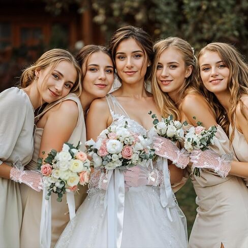 16 Pairs of Women Lace Gloves Tea Party Elegant Short Gloves for Vintage Ladies Wedding Wrist in Kuwait