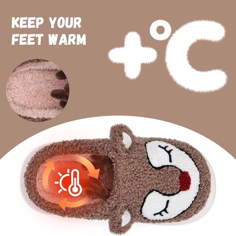 IceUnicorn Kids Slippers Boys Girls Warm Winter House Slippers Big Little Kids Non-Slip Soft Plush Memory Foam Home Shoes for Indoor Outdoor in Kuwait