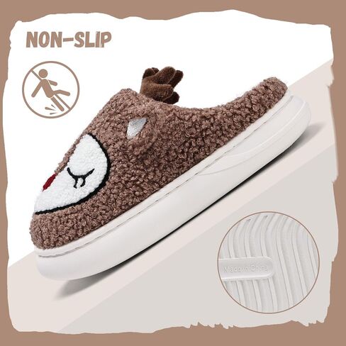 IceUnicorn Kids Slippers Boys Girls Warm Winter House Slippers Big Little Kids Non-Slip Soft Plush Memory Foam Home Shoes for Indoor Outdoor in Kuwait