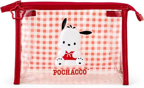 Sanrio 732494 Clear Pouch, Pochacco Clear Pouch, Transparent PVC, Steel, Zipper Closure, For Ages 3 and Up, Approx. 8.7 x 3.9 x 5.9 inches (22 x 10 x 15 cm) in Saudi Arabia