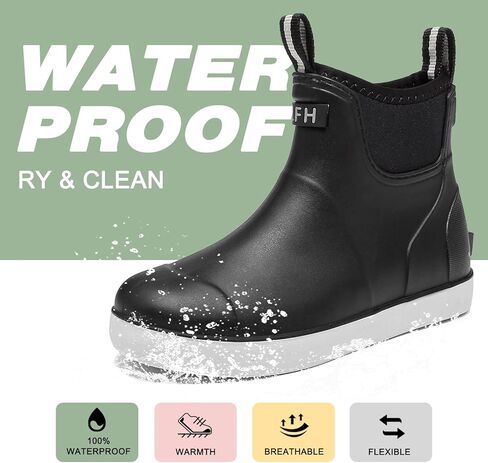 أحذية سطح السفينة ، أحذية المطر المقاومة للماء للأولاد والبنات غير المنقوقة بأحذية مطاطية عالية الأداء أحذية المياه المائية للأطفال الصيد ، القوارب ، التخييم ، الزراعة ، الحديقة ، اللعب المدرسي in Kuwait