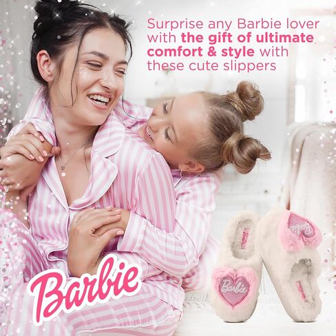 Barbie Kids Slippers Fuzzy Girls House Slippers للأطفال in Kuwait
