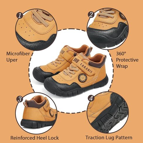Unisex-Child Comfortable Durable Sneakers No-Slip Kids Hiking Shoes for Dirt in Kuwait