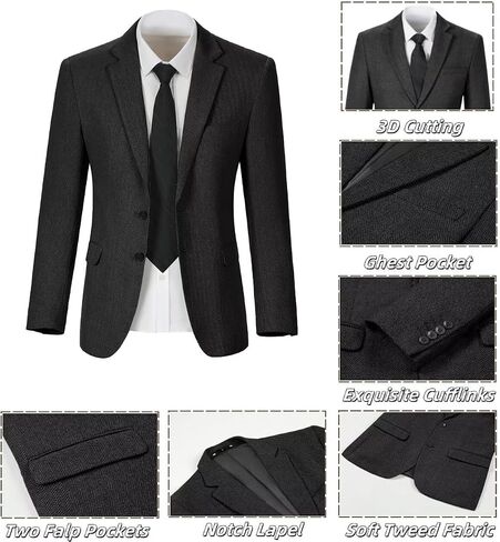 أطفال الأطفال للأولاد بدلات السترة Tweed Herringbone Retro Tuxedo Boys Homecoming in Saudi Arabia