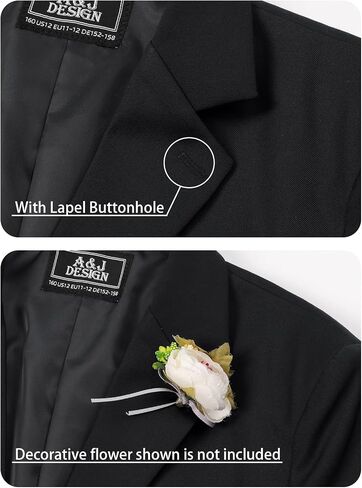 A & J Design Boys '5 - قطعة سهرة - سترة ، قميص ، سروال ، ربطة عنق وربطة عنق للأعمار من 6 إلى 16 عامًا - ارتداء رسمية أنيقة in Saudi Arabia