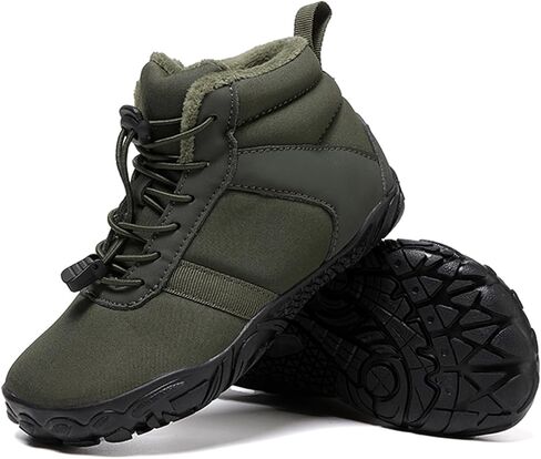 Kids Barefoot Snow Boots: High Top Zero Drop Shoes - Minimalist Sneakers - Winter Boots for Toddler/Boys/Girls in Kuwait
