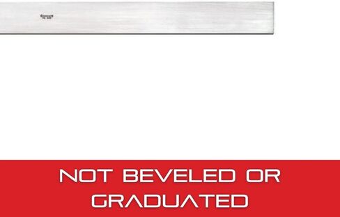Starrett Steel Straight Edge with Regular Finish - Quick Reading, Shape Retention, and Easy Handling - 24" Length, 11/64" Thickness, 1-13/32" Width - 380-24 in Kuwait