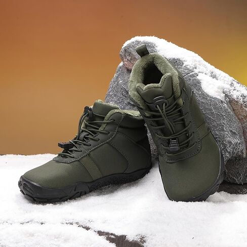Kids Barefoot Snow Boots: High Top Zero Drop Shoes - Minimalist Sneakers - Winter Boots for Toddler/Boys/Girls in Kuwait