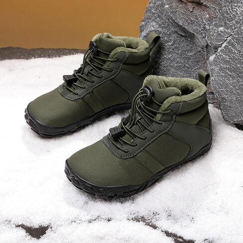 Kids Barefoot Snow Boots: High Top Zero Drop Shoes - Minimalist Sneakers - Winter Boots for Toddler/Boys/Girls in Kuwait