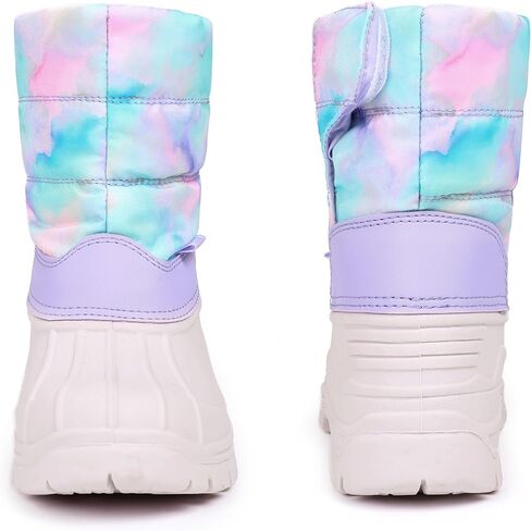 Cior Kids Snow Boots Girls Boys Outdoor Boots مقاومة للماء للأحذية الدافئة الصغار مع الفراء المبطن (طفل صغير/أطفال صغار) in Kuwait