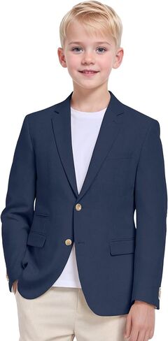 Boys Linen Suit Jacket Summer Casual Sport Coats Wedding Guest Outfit Linen Blazer for Boy School Uniform Beach Wedding in Saudi Arabia