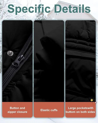 Boy's Winter Coat Waterproof Kids Puffer Jacket Thicken Parka Fleece Lined Bubble Ski Snow Outerwear with Fur Hood in Kuwait