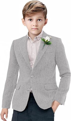 Boys Suit Blazer Retro Tweed Kids Jacket for Boy Herringbone Vintage Sport Coat Formal School Casual Wedding Jacket in Kuwait