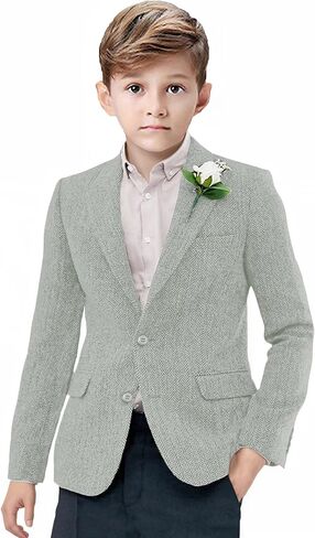 Boys Suit Blazer Retro Tweed Kids Jacket for Boy Herringbone Vintage Sport Coat Formal School Casual Wedding Jacket in Kuwait