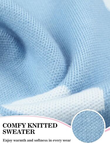 Girls' Knit Pattern Pullover Sweaters Crewneck Long Sleeve Fall Casual Tops, Size 5-14 Years in Kuwait