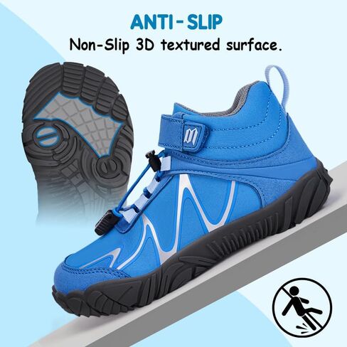 Barefoot Shoes for Kids, High Top Minimalist Sneakers Hiking Boots Kids Zero Drop Shoes Non-Slip Athletic Trekking Walking Boots for Little Kid/Big Kid in Saudi Arabia
