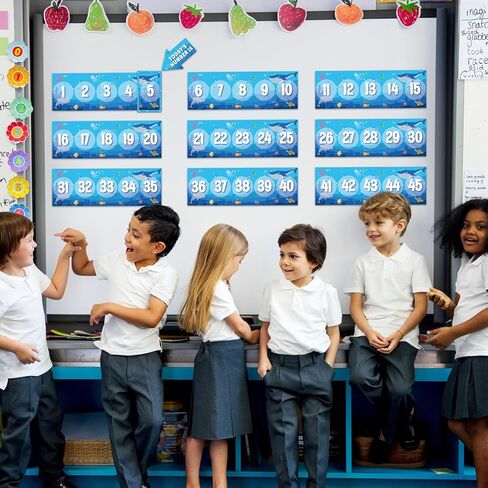 QOUBAI Number Line for Classroom Wall (-20 to +120) Black White Number line Bulletin Board for Students Math Learning Black White Bulletin Border Decor Numbers Boarder Strips for Home School in Kuwait